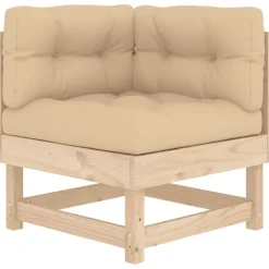 MAISON EXCLUSIVE - Salon de jardin 7 pcs avec coussins bois massif