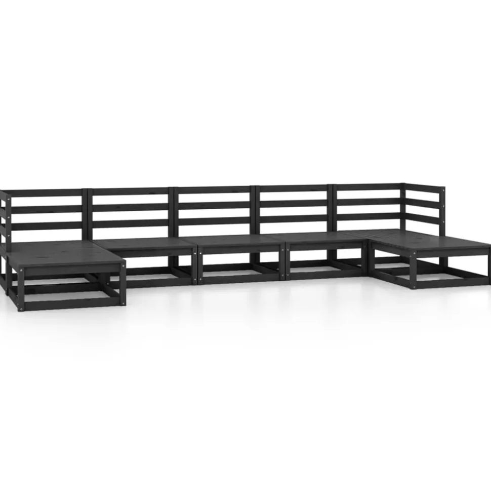 MAISON EXCLUSIVE - Salon de jardin 7 pcs bois de pin massif