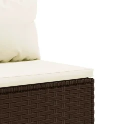 MAISON EXCLUSIVE - Salon de jardin avec coussins 7 pcs marron résine tressée