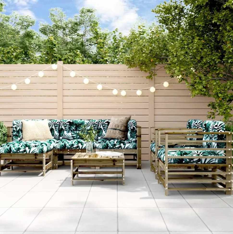 MAISON EXCLUSIVE - Salon de jardin 7 pcs bois de pin imprégné