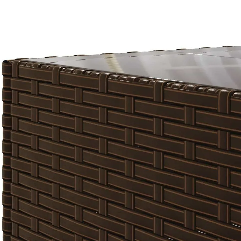 MAISON EXCLUSIVE - Salon de jardin 6 pcs avec coussins marron résine tressée
