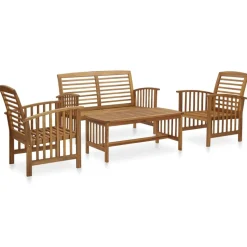 MAISON EXCLUSIVE - Salon de jardin 4 pcs bois d'acacia solide