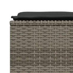 MAISON EXCLUSIVE - Salon de jardin 5 pcs avec coussins gris résine tressée