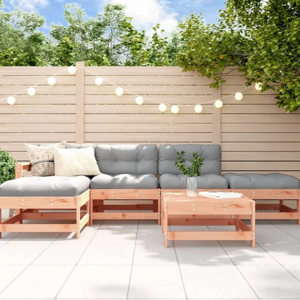 MAISON EXCLUSIVE - Salon de jardin 6 pcs bois massif douglas