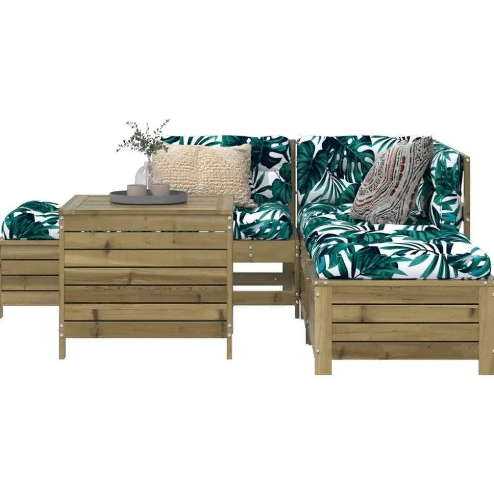 MAISON EXCLUSIVE - Salon de jardin 6 pcs bois de pin imprégné
