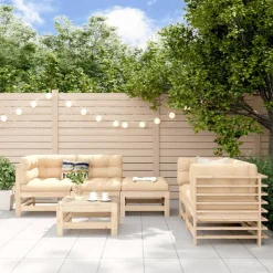MAISON EXCLUSIVE - Salon de jardin 6 pcs bois de pin massif