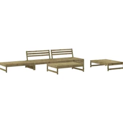 MAISON EXCLUSIVE - Salon de jardin 5 pcs bois de pin imprégné