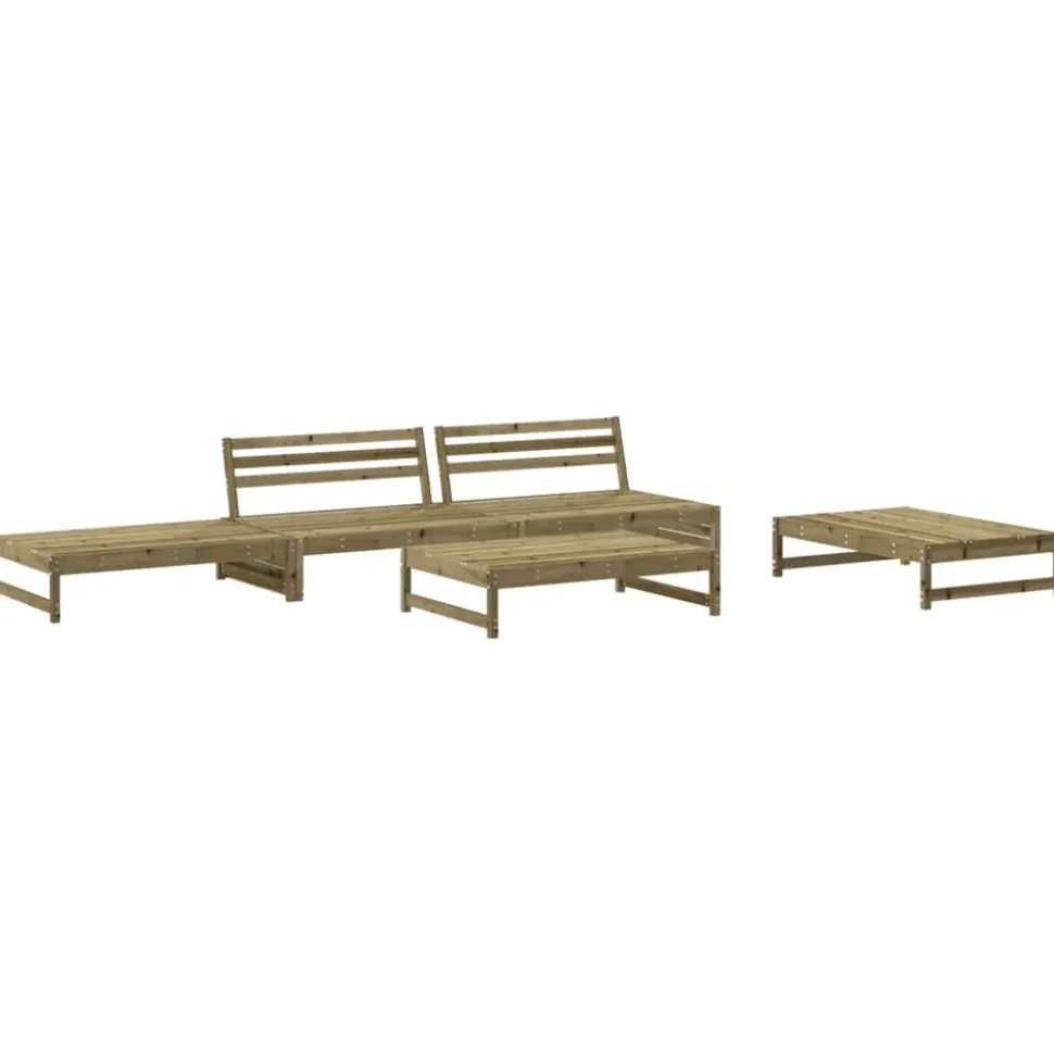 MAISON EXCLUSIVE - Salon de jardin 5 pcs bois de pin imprégné