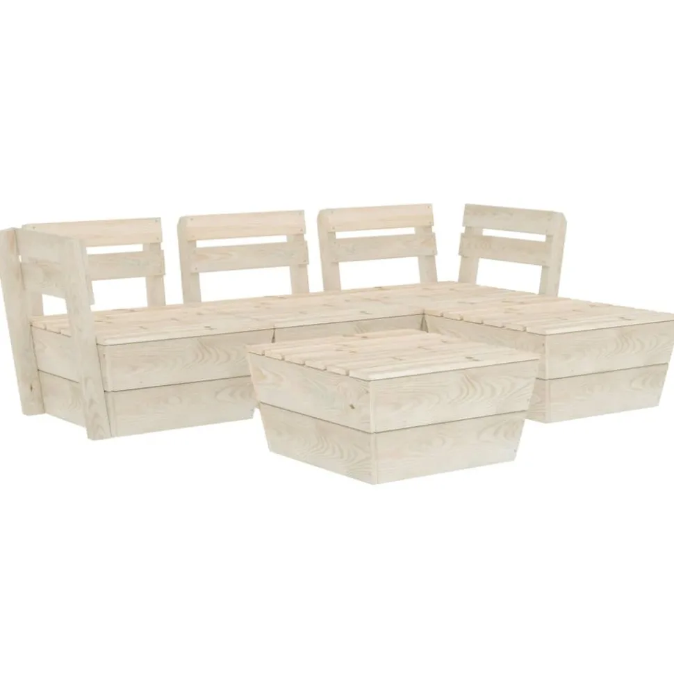 MAISON EXCLUSIVE - Salon de jardin palette 5 pcs bois d'épicéa imprégné