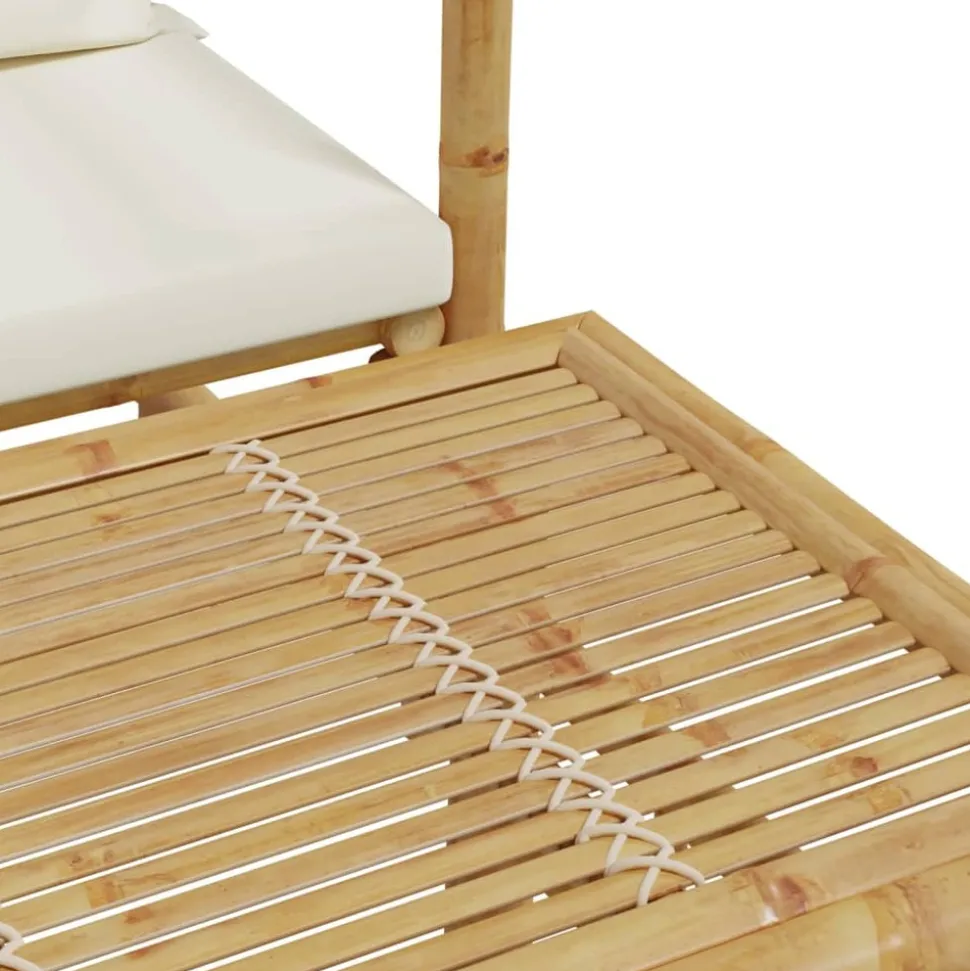 MAISON EXCLUSIVE - Salon de jardin 2 pcs avec coussins bambou