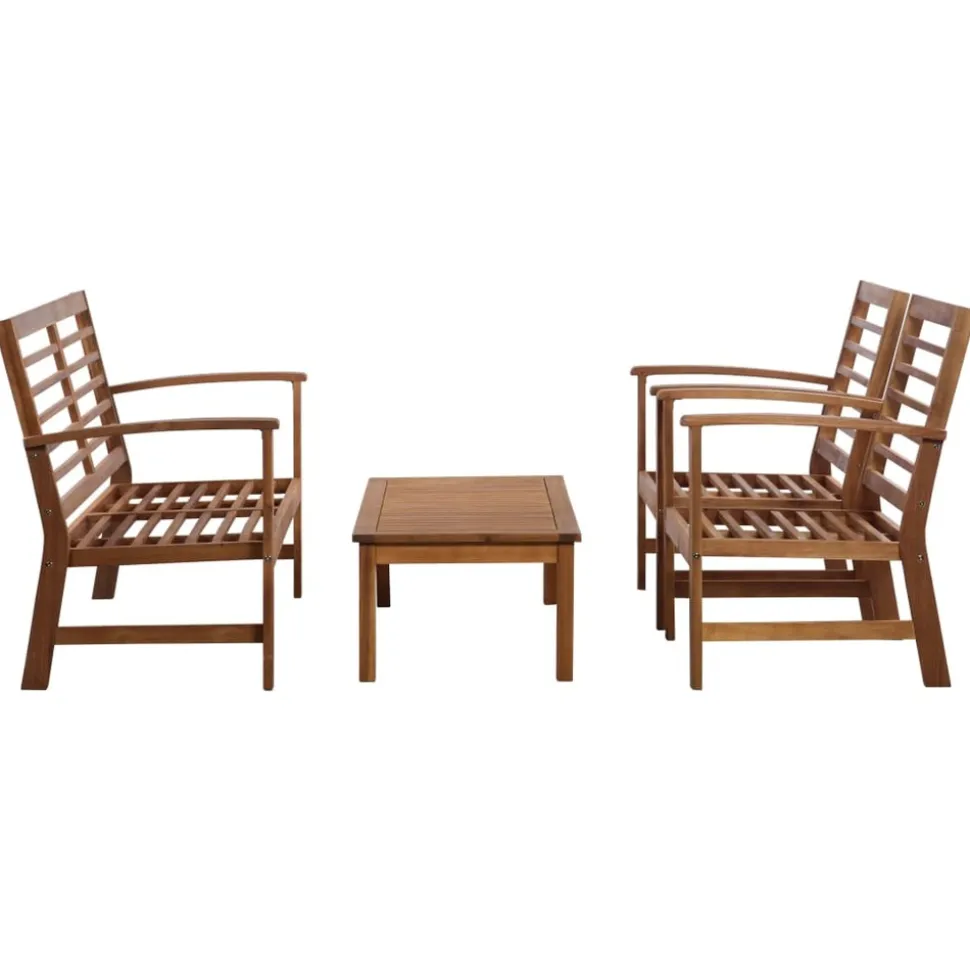 MAISON EXCLUSIVE - Salon de jardin 4 pcs bois d'acacia solide