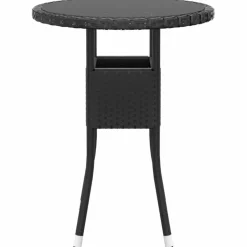 MAISON EXCLUSIVE - Salon de jardin 5 pcs résine tressée noir
