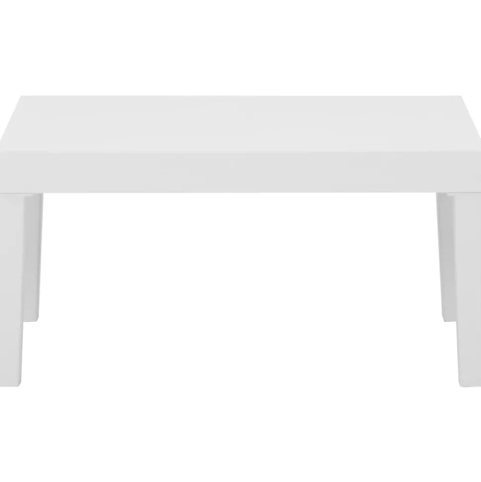 MAISON EXCLUSIVE - Salon de jardin 4 pcs avec coussins plastique blanc