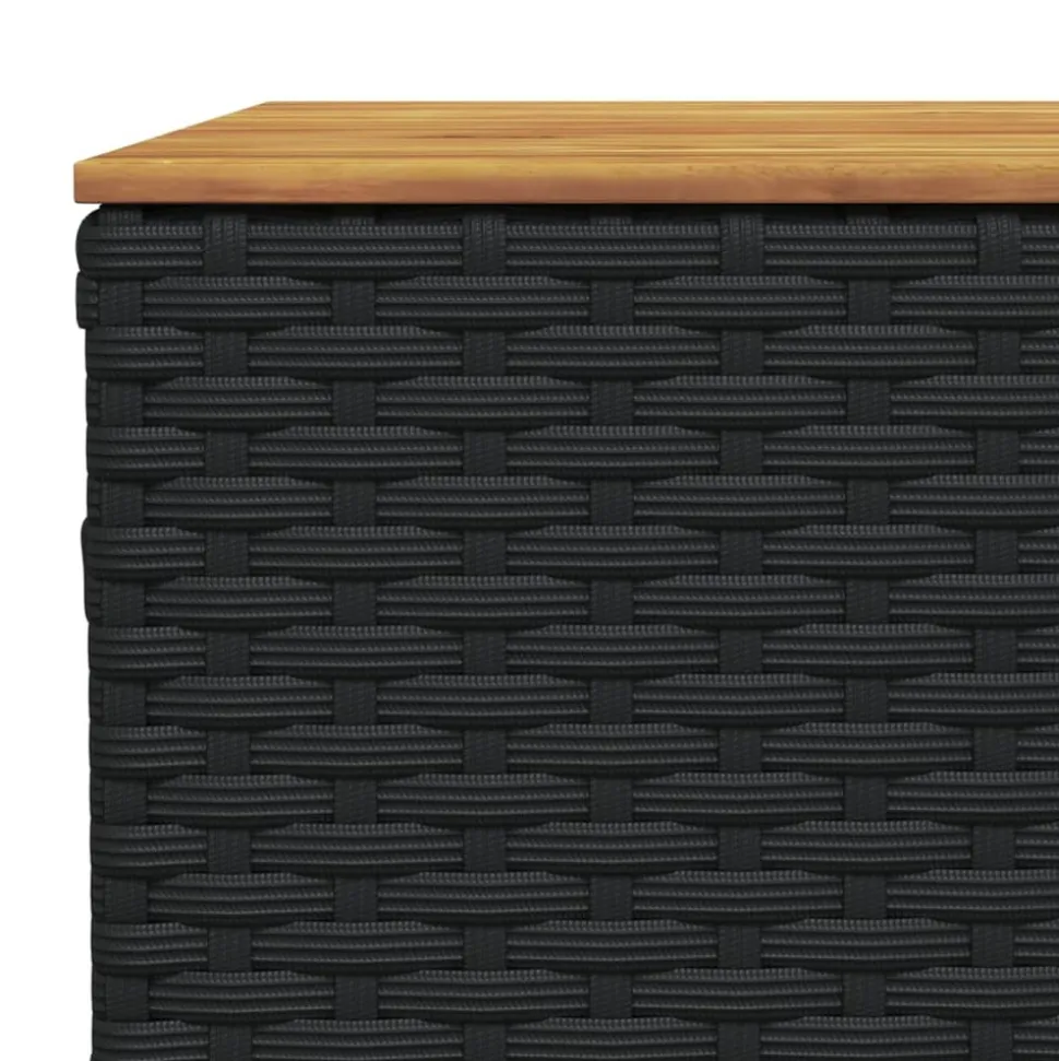 MAISON EXCLUSIVE - Salon de jardin 6 pcs avec coussins noir résine tressée