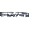 MAISON EXCLUSIVE - Salon de jardin palette 6 pcs bois gris