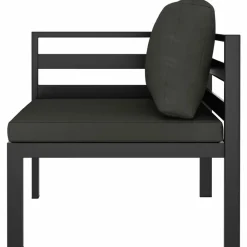 MAISON EXCLUSIVE - Salon de jardin 8 pcs avec coussins aluminium anthracite