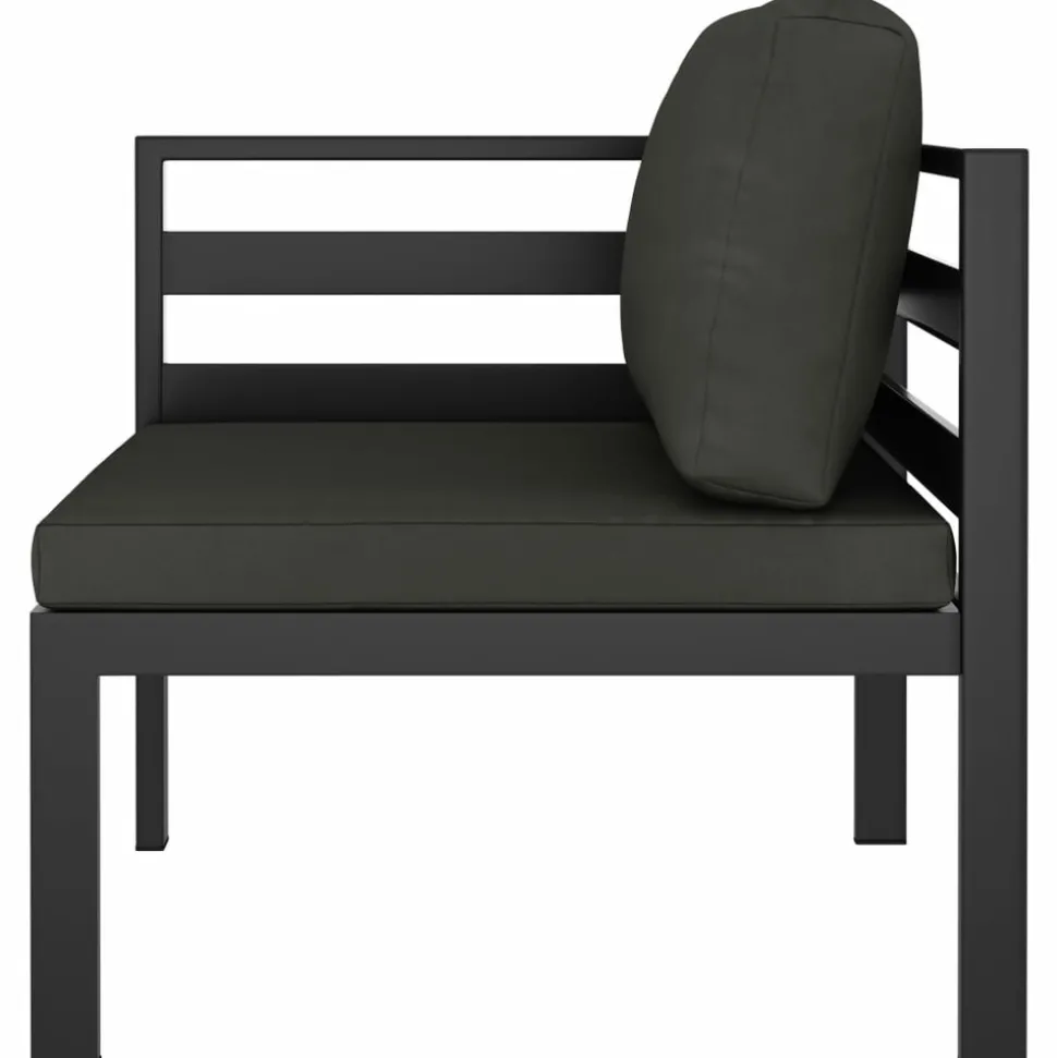 MAISON EXCLUSIVE - Salon de jardin 8 pcs avec coussins aluminium anthracite