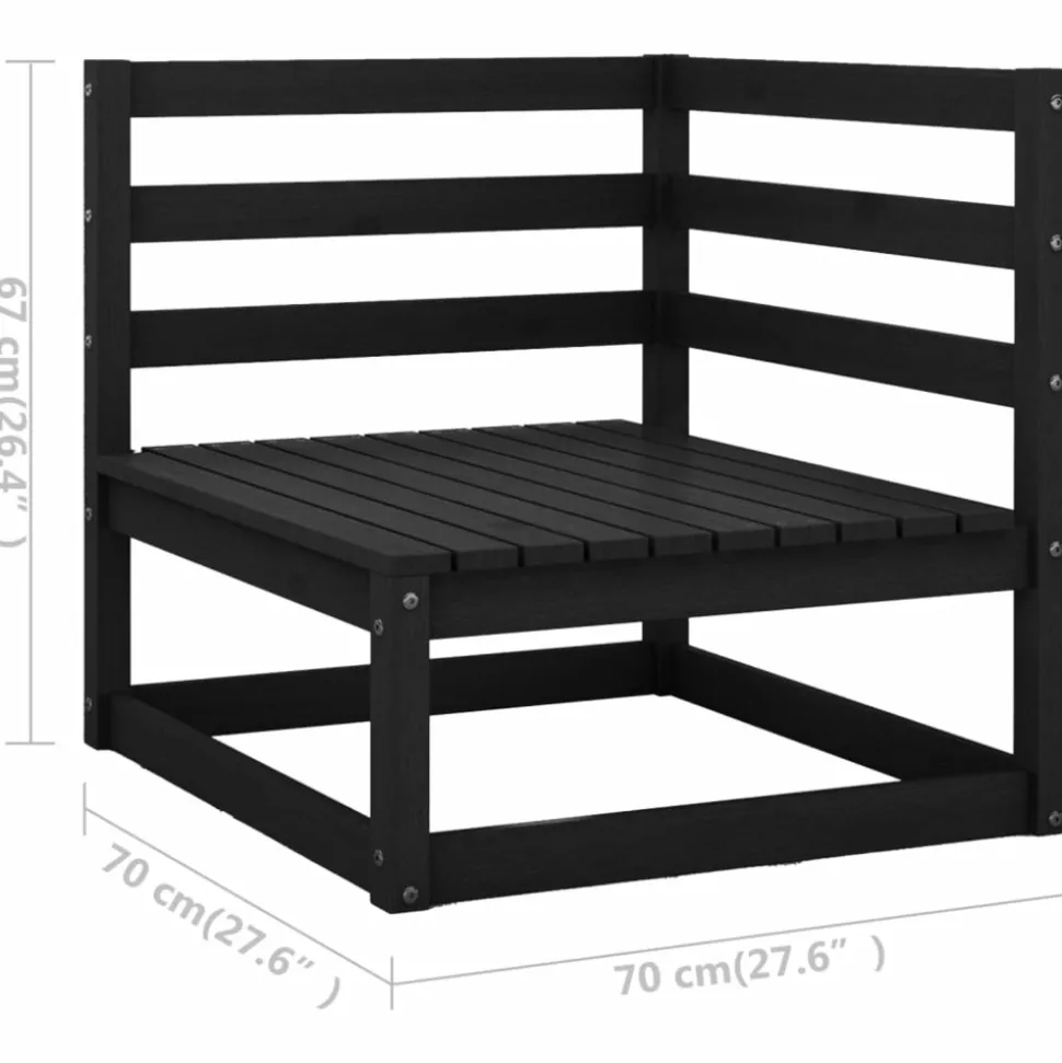MAISON EXCLUSIVE - Salon de jardin 9 pcs bois de pin massif