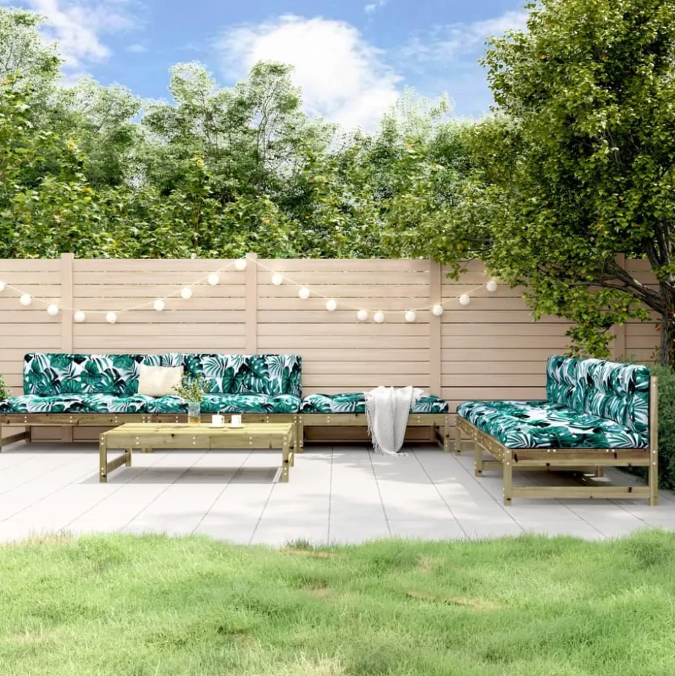 MAISON EXCLUSIVE - Salon de jardin 6 pcs bois de pin imprégné