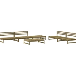 MAISON EXCLUSIVE - Salon de jardin 6 pcs bois de pin imprégné