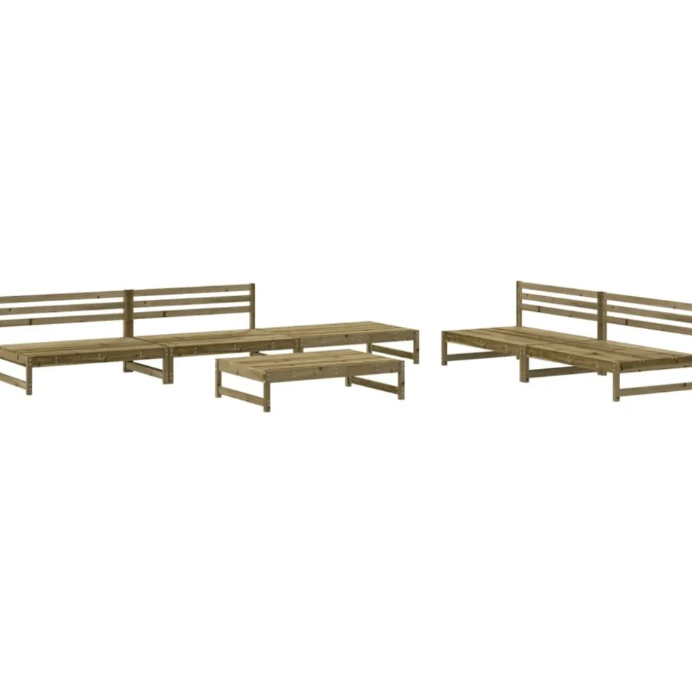 MAISON EXCLUSIVE - Salon de jardin 6 pcs bois de pin imprégné