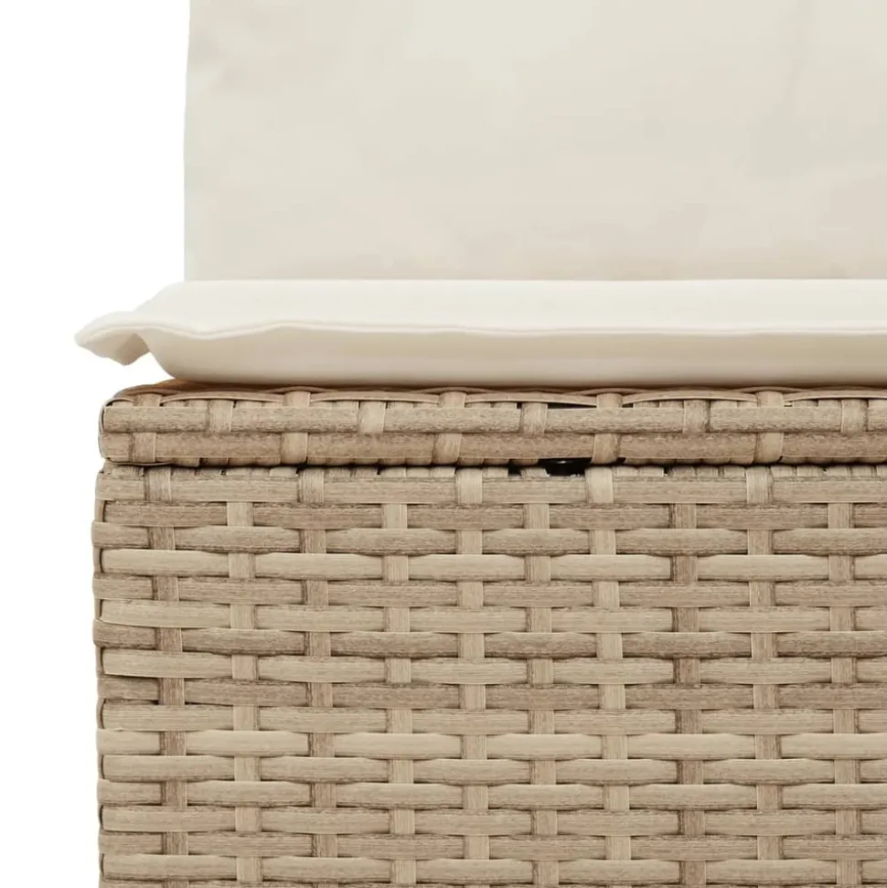 MAISON EXCLUSIVE - Salon de jardin avec coussins 13 pcs beige résine tressée