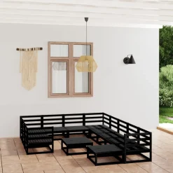 MAISON EXCLUSIVE - Salon de jardin 12 pcs bois de pin massif