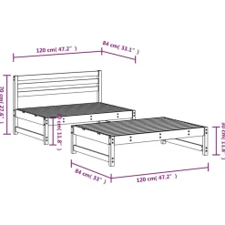 MAISON EXCLUSIVE - Salon de jardin 2 pcs bois de pin imprégné