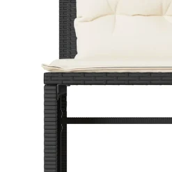MAISON EXCLUSIVE - Salon de jardin 4 pcs avec coussins noir résine tressée