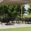 MAISON EXCLUSIVE - Salon de jardin 7 pcs avec coussins aluminium anthracite
