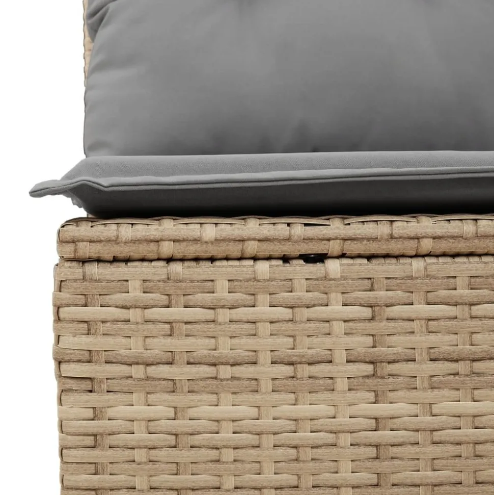 MAISON EXCLUSIVE - Salon de jardin avec coussins 9 pcs beige résine tressée