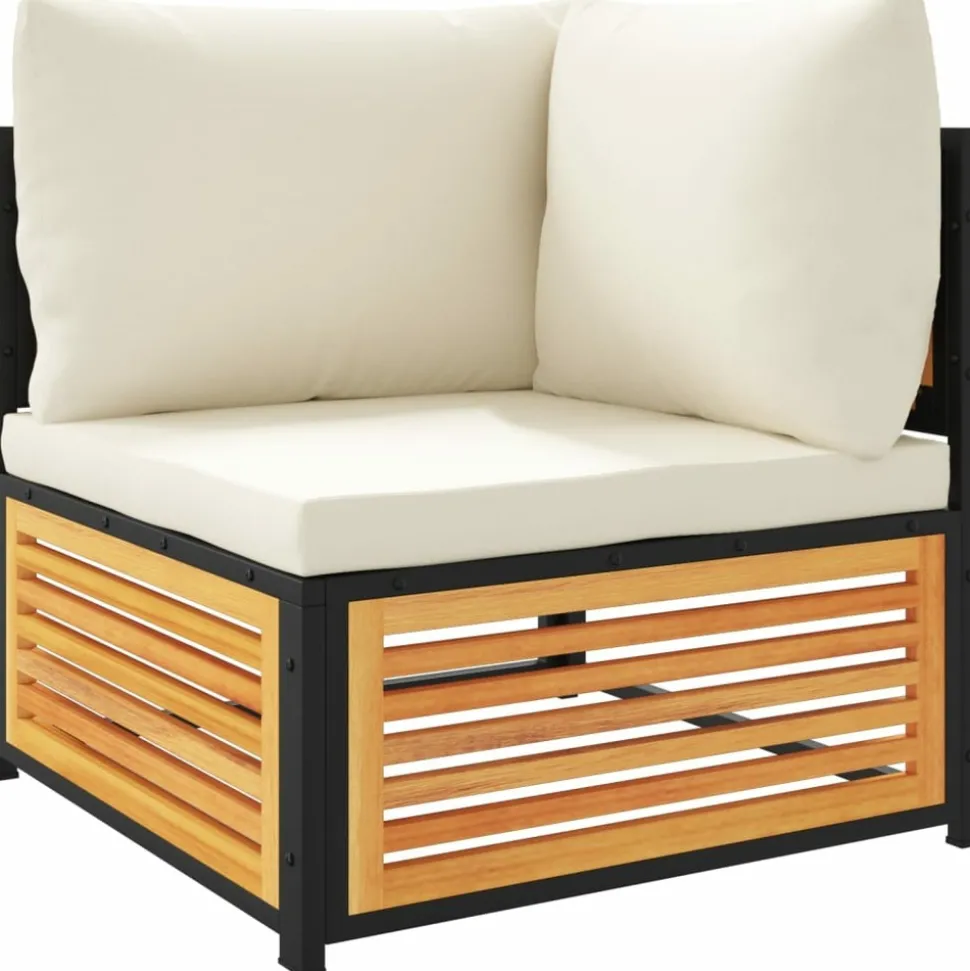 MAISON EXCLUSIVE - Salon de jardin avec coussins 6 pcs bois d'acacia solide