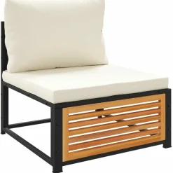 MAISON EXCLUSIVE - Salon de jardin avec coussins 6 pcs bois d'acacia solide