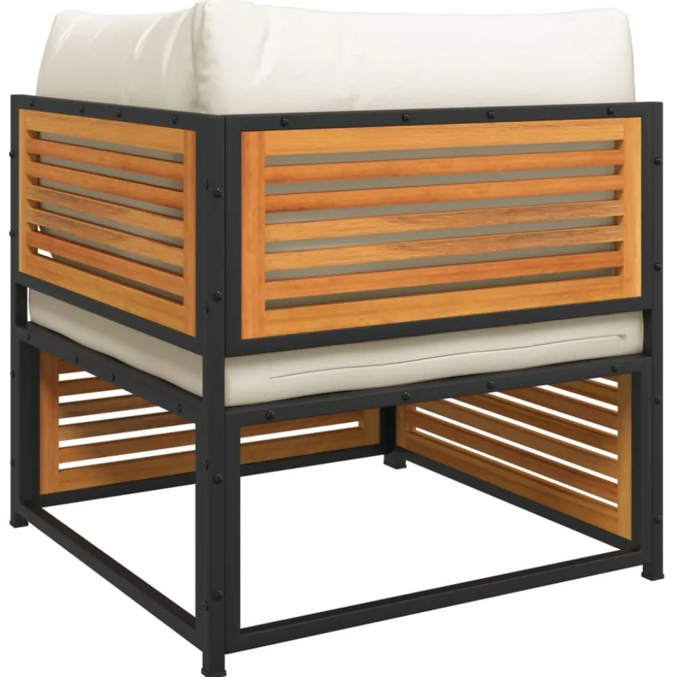 MAISON EXCLUSIVE - Salon de jardin avec coussins 6 pcs bois d'acacia solide