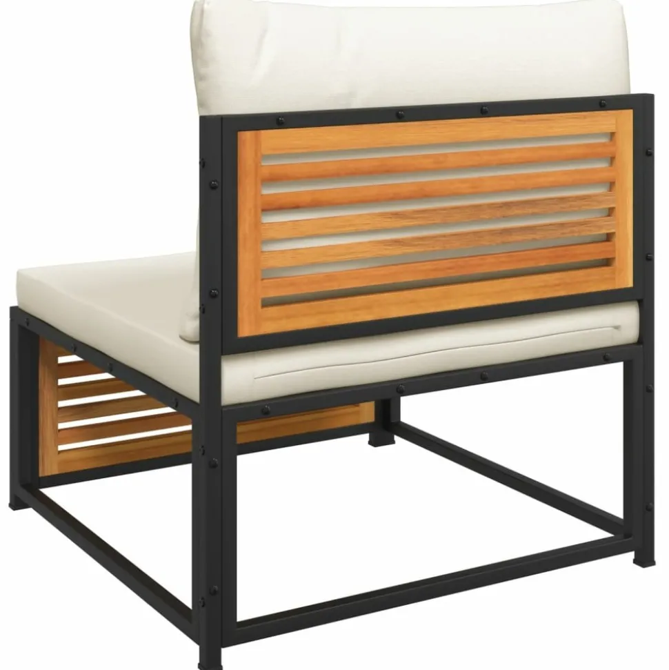 MAISON EXCLUSIVE - Salon de jardin avec coussins 6 pcs bois d'acacia solide