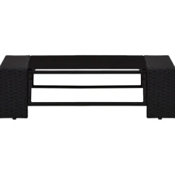 MAISON EXCLUSIVE - Salon de jardin 6 pcs résine tressée noir
