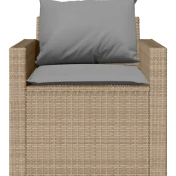 MAISON EXCLUSIVE - Salon de jardin avec coussins 4 pcs beige résine tressée