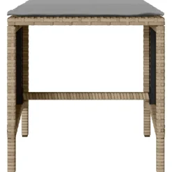 MAISON EXCLUSIVE - Salon de jardin avec coussins 4 pcs beige résine tressée