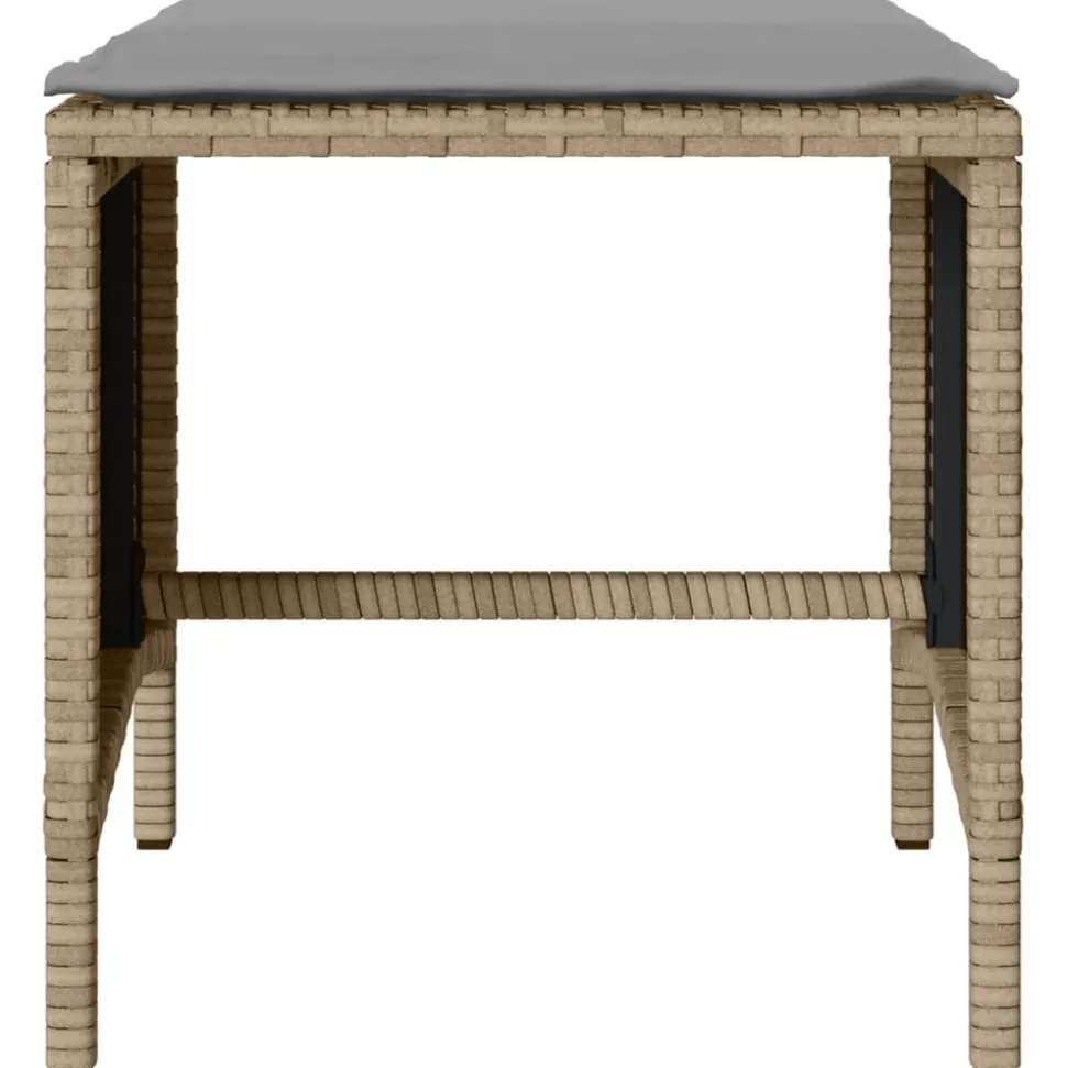 MAISON EXCLUSIVE - Salon de jardin avec coussins 4 pcs beige résine tressée