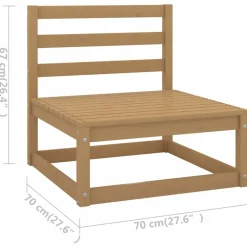 MAISON EXCLUSIVE - Salon de jardin 14 pcs bois de pin massif