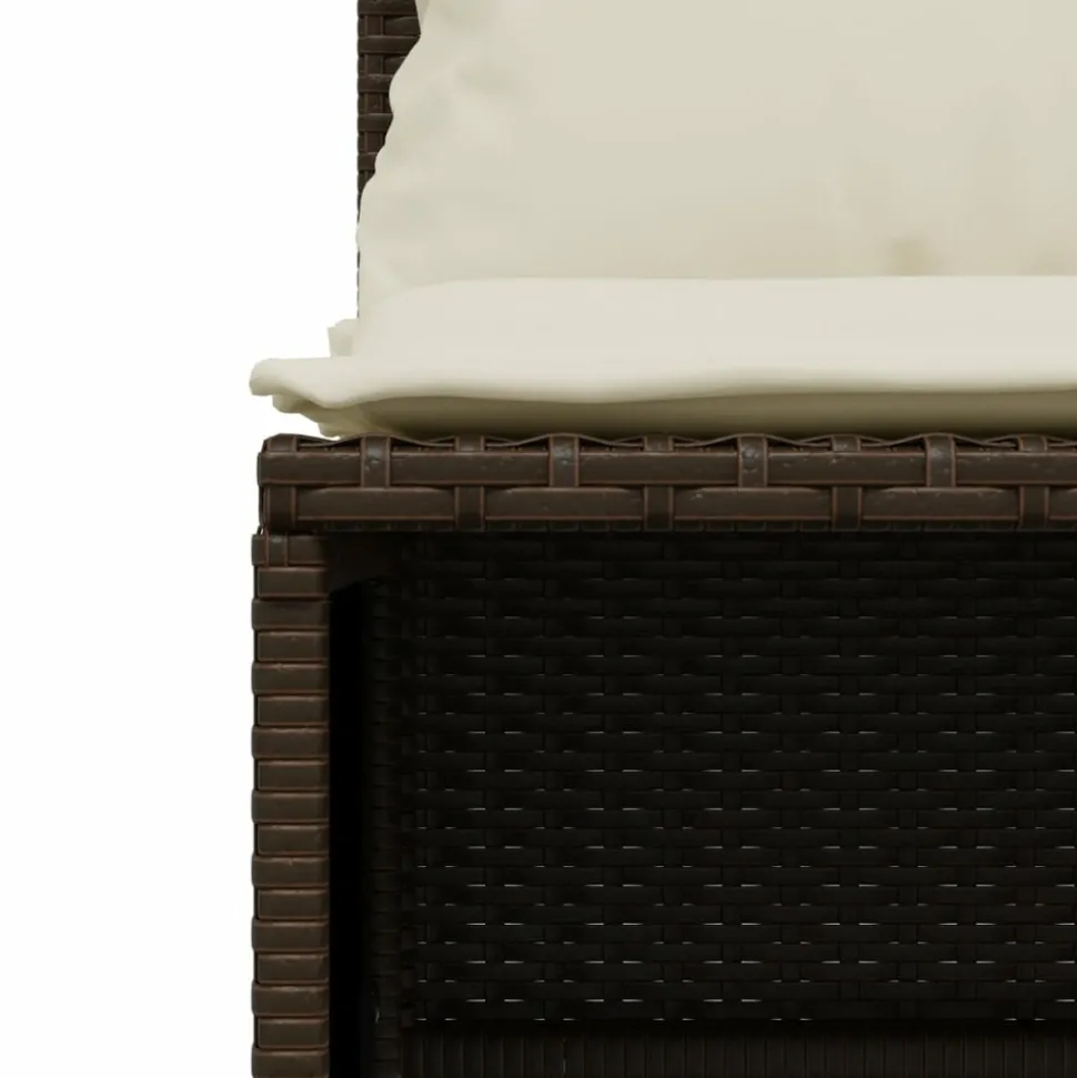 MAISON EXCLUSIVE - Salon de jardin avec coussins 5 pcs marron résine tressée