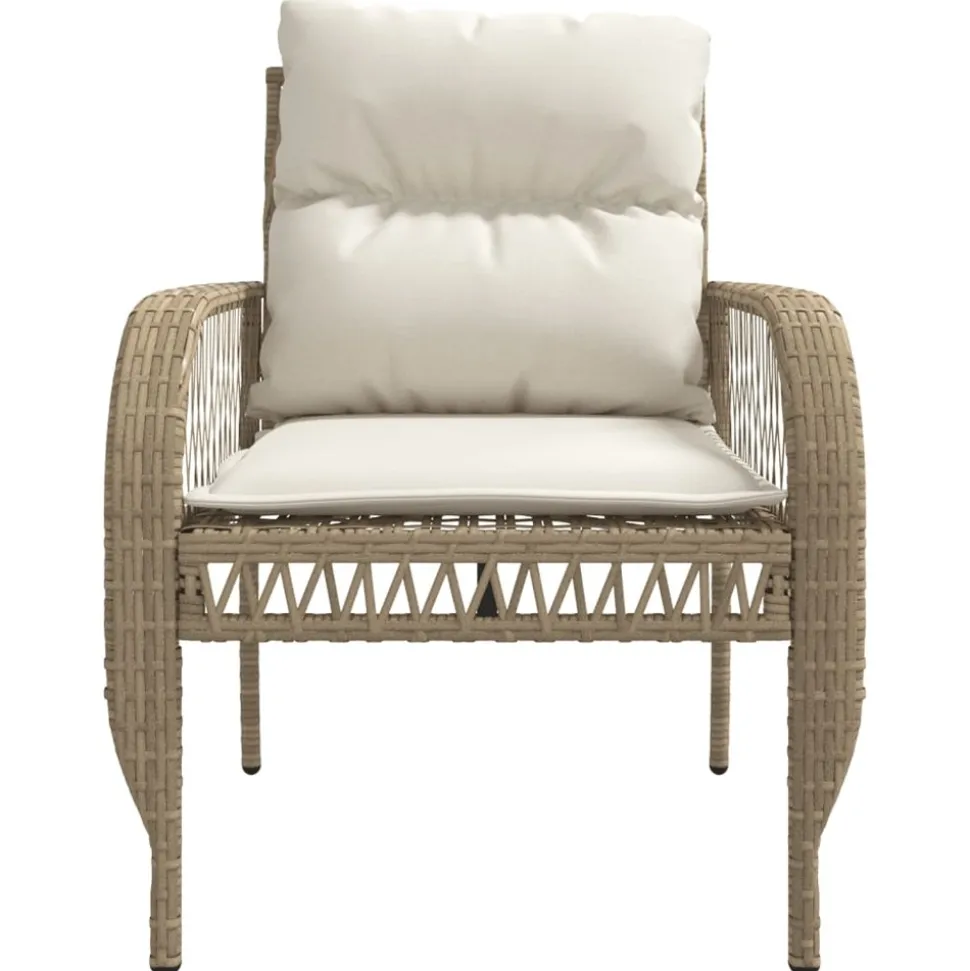 MAISON EXCLUSIVE - Salon de jardin avec coussins 4 pcs beige résine tressée