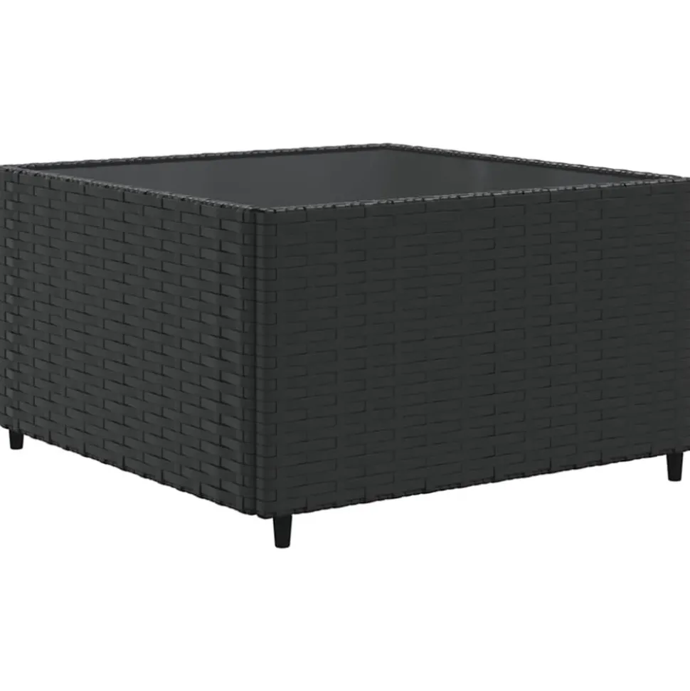 MAISON EXCLUSIVE - Salon de jardin 8 pcs avec coussins noir résine tressée