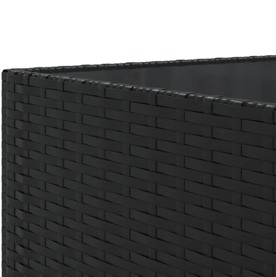 MAISON EXCLUSIVE - Salon de jardin 8 pcs avec coussins noir résine tressée