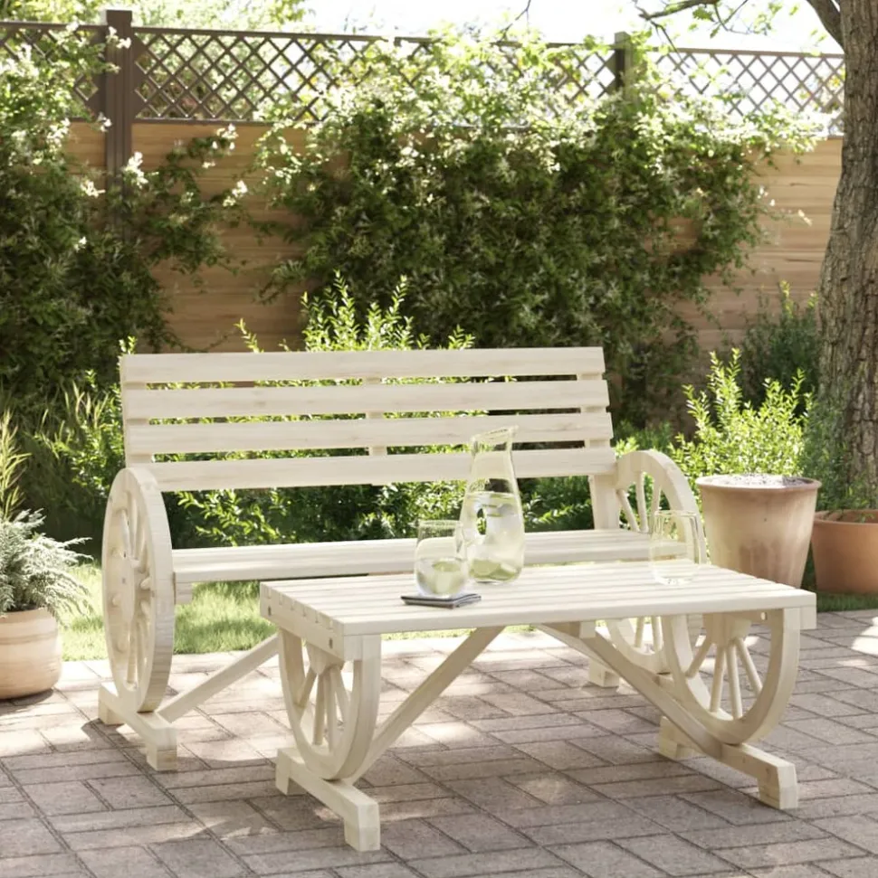 MAISON EXCLUSIVE - Salon de jardin 2 pcs bois de sapin massif