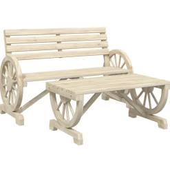 MAISON EXCLUSIVE - Salon de jardin 2 pcs bois de sapin massif