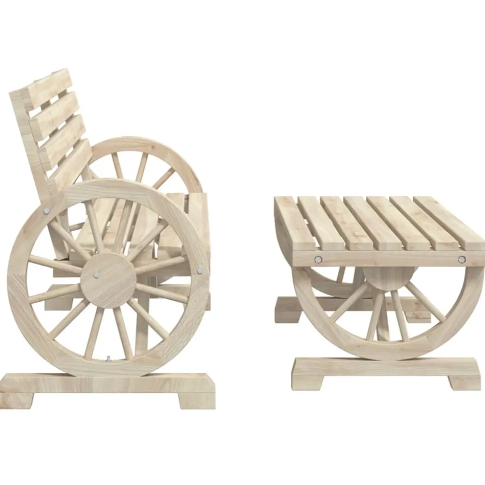 MAISON EXCLUSIVE - Salon de jardin 2 pcs bois de sapin massif