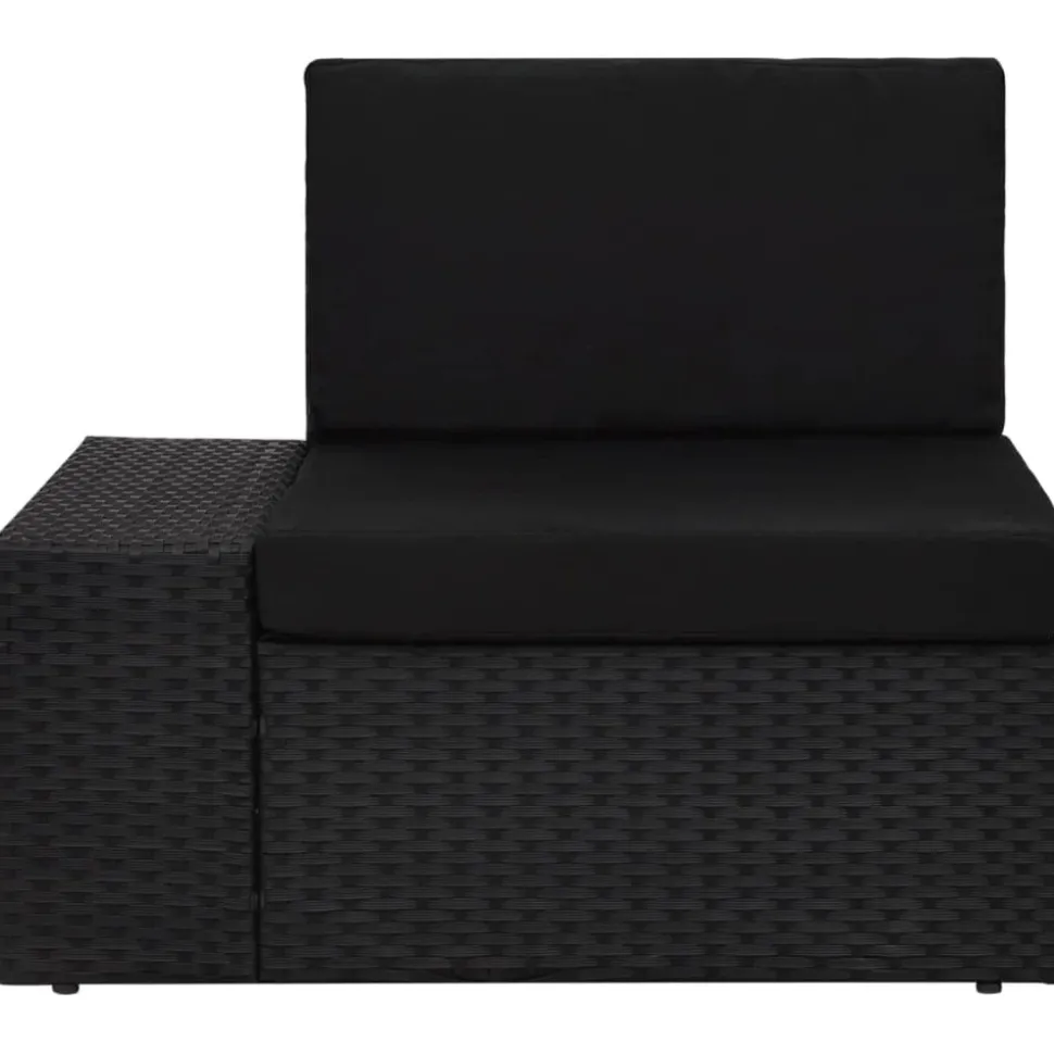 MAISON EXCLUSIVE - Salon de jardin 4 pcs résine tressée noir