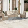 MAISON EXCLUSIVE - Salon de jardin avec coussins 5 pcs beige résine tressée