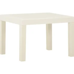 MAISON EXCLUSIVE - Salon de jardin 3 pcs avec coussins plastique blanc